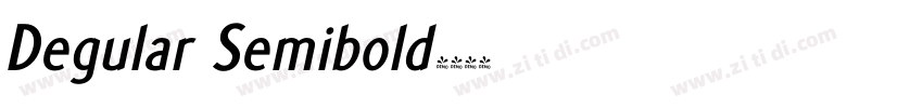Degular Semibold字体转换